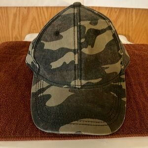 George Brand Green Camo Hat adjustable one size fits most- slightly curved brim